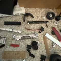 Vintage Model Car Junkyard Lot Of Parts And Pieces Decals Manuals Old Box READ