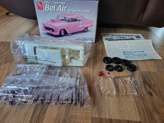 Vintage 1991 AMT 1955 Chevrolet Bel Air Street Machine 1:25 Scale Model Kit 6001