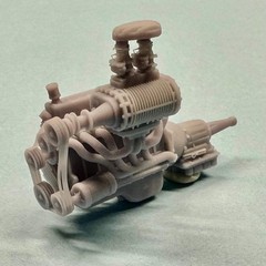 Upgrade Set Chevy 235 Engine Supercharged 1/25
