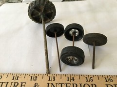 Toy steel truck parts KV – Lot of Wheels/tires/axles in various sizes