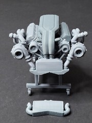 572 ENGINE – TURBO CHARGED 3D print 1:8 1:12 1:18 1:24 scale JPGMODELS Italeri