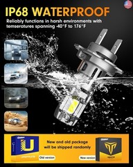 FAHREN ?????????-??? H7 LED Bulbs, ??,????? ????% Brighter, 6500K Cool White,