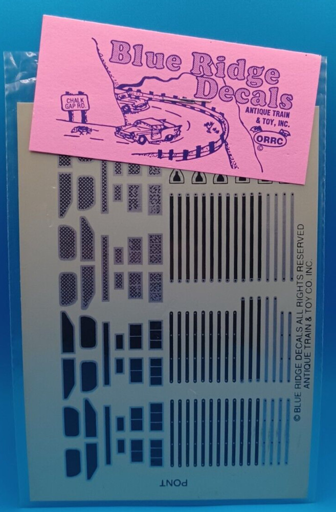 Blue Ridge | No. | 1:25 Pontiac Accessory Sheet Decals