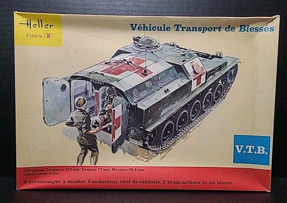 Vintage 70’s Heller 1:35 V.T.B. Vehicule Transport De Blessés Kit# 787