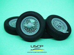 USCP 24P171 15inch Jaguar E-type Wire wheels for Revell Resin kit 1/24