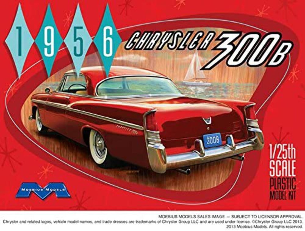 Moebius Models 1207 1/25 1956 Chrysler 300B Car Kit Skill Level 3 Model Kit
