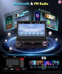 7 inch Single Din Flip Out IPS Touchscreen Car Stereo, 1 Din Car Stereo with