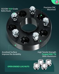 SCITOO 4pcs Wheel Spacers 1.5 inch 5×4.75 Bore 66.9mm Studs 14×1.5 5Lug Wheel