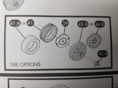 4 TIRES from 1964 Pontiac GTO Polar Lights 1:25 Model Kit 64