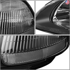 DNA MOTORING Pair Headlight Assembly Compatible With 1996-1998 Honda Civic,