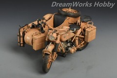 Award Winner Built Schuco Diecast 1/10 BMW R75 Motorcyle Sidecar DAK+Rebuilt