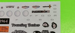 1964 Ford Galaxie 500 XL 1/25 AMT Decal Sheet Emblems Scripts Dash Cluster Radio