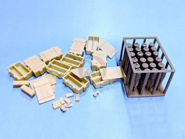 Resicast 1/35 Ammo w/Crates for British Newton 6-inch Medium Mortar WWI 352499
