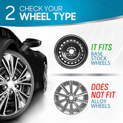 16 Inch Hubcaps Set of 4 – OEM Replacement Snap-On Wheel Rim Covers – Universal