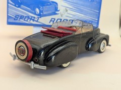 1950’s Ace Products Sports Roadster Wooden Model Kit – Orig 1950 Build with Box