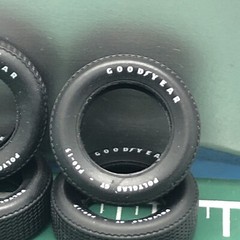 4) Goodyear Polyglas GT F60-15 1.010 Pad Printed Tires AMT 1:25 LBR Model Parts