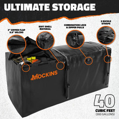 40 Cu. Ft. Waterproof Black Hitch Cargo Carrier Bag (84 In. X 24 In. X 34 In.) w