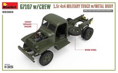 Miniart 1/35 G7107 w/CREW 1,5t 4X4 CARGO TRUCK w/METAL BODY #35383 📌USA📌Sealed