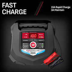 15A Car Battery Charger and Maintainer, 4-In-1 Solution, for 6V/12V Power Sport,