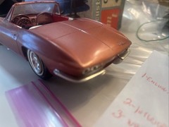 VTG AMT 1963 Chevrolet Corvette Conv Model Kit Built # 06-913-149 W/ Box