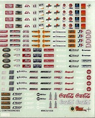 NASCAR DECAL 1999 INDIVIDUAL STOCK CAR FENDER CONTINGENCIES – 1/24