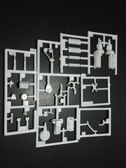 1966 66 Chevy Fleetside Pickup Truck 1/25 283 motor engine stock drivetrain part