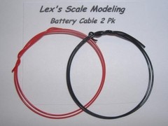 LEX’S SCALE MODELING Battery Cable Wire in Red & Black 1/24 1/25 Models 2FT.