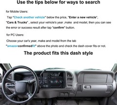Dash Cover Custom Fit for 1997-2000 Chevy Chevrolet Silverado/Gmc Sierra C1500 C