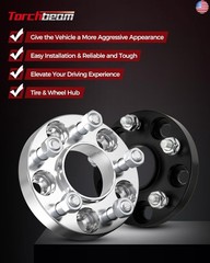 Torchbeam 5×4.5 to 5×4.75 Hub Centric Wheel Adapter 1.25? for Edge, Mustang,