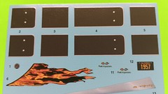 57 1957 Chevy Bel Air 1/25 Waterslide Decal Sheet Panel Trim Gold Emblems Flames