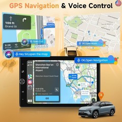 10.4″ Single Din Single Din Touchscreen Car Stereo Wireless Carplay&