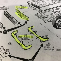 FOB 57 Ford Fairlane 500 Hard Top BODY Slot Car? 1:25 AMT Search LBR Model Parts