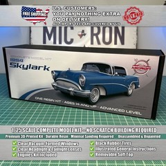 1/25 1954 Buick Skylark Convertible Resin Model Kit with Engine, Tires & Clears