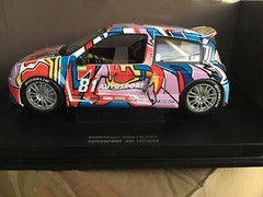 1/18 Revell v. RARE, Renault Clio sport, red,yellow,blue grafiti car, mint+++