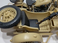 ✨VINTAGE✨ BMW R75 Army Motorcycle with Sidecar 1:16 Scale Model RARE