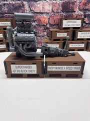 3D Printed CHEVY BLOWN BIG BLOCK with MUNCIE Trans 1/24th – 1/10th MADE IN USA