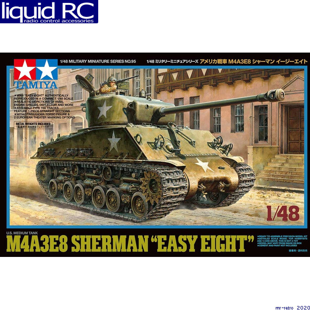 Tamiya USA TAM32595 1/48 U.S. Medium Tank M4A3E8 Sherman Easy Eight