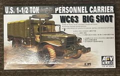 US 1 – 1/2 Ton WC63 Big Shot – 1/35 Scale AFV Club Unassembled Kit#AF35S18