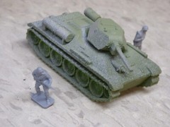 MIR / Roco Minitank Compatible WWII Russian T-34/76 & Airfix Soldiers Lot#7411B©