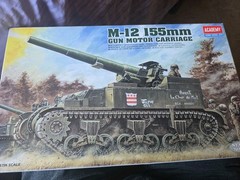 New In Box Academy M-12 155mm Gun Motor Carriage 1:35 Tank Model Kit