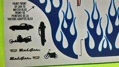 AMT 55 1955 Chevy Bel Air 1/25 Waterslide Decal Sheet 8 Ball Blue Flames Custom