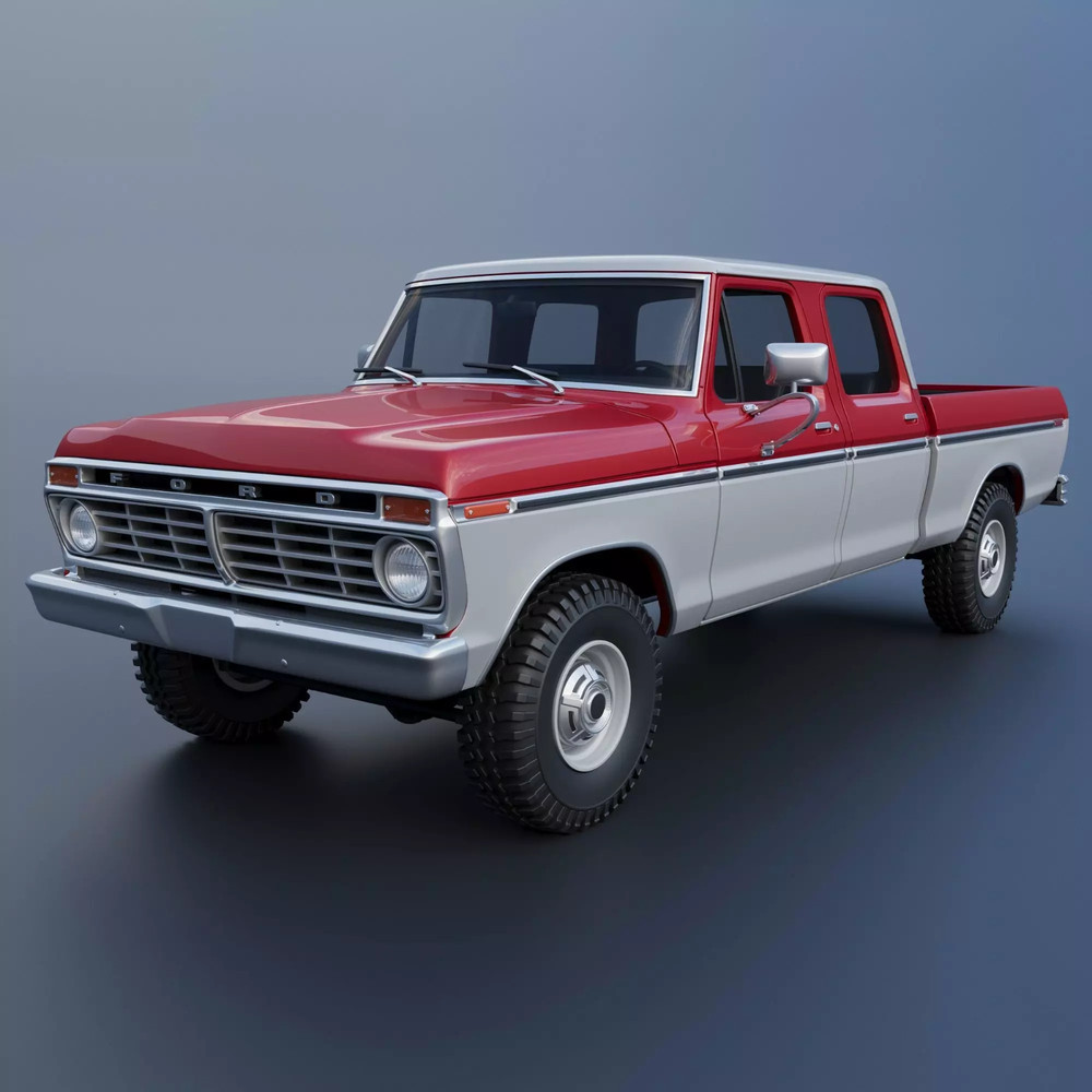 1/25 resin 3d printed 1974 Ford F250 crew cab by Andrey Bezrodny