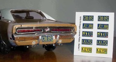 1970 – 1974 OREGON miniature novelty PLATES for 1/25 scale MODEL CARS—PLS READ