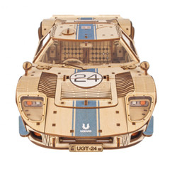 Advanced 970-Piece Wooden Endurance Race Car Model Kit with V8 Engine 1:12 Scale