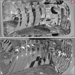 DNA MOTORING HL-OH-FSU13-CH-AM Chrome Amber Headlights Replacement Compatible
