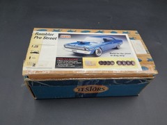 🔥🚦😎RARE Hobby Shop Only Rambler Pro Street 1/25 Testors Model Kit #7404😎🚦🔥