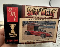 Vintage AMT George Barris SURF WOODY / Original 2166-200 / Model Kit + Signature
