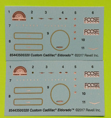 Lot of 2 1948 Cadillac Eldorado Foose Design 1/25 Decal Sheet Emblems Details