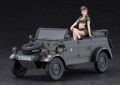 Hasegawa 1/24 Pkw.K1 Kubelwagen Type 82 w/Blonde Girls Figure Plastic Model SP45