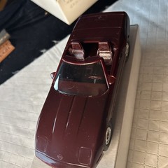 Lot of 2 Corvette Convertibles Promo Cars, 1988 Maroon And 1990 Red Ertl